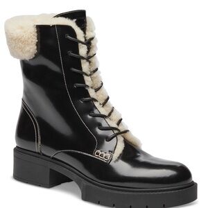 COACH Women's Leighton Signature Shearling Booties